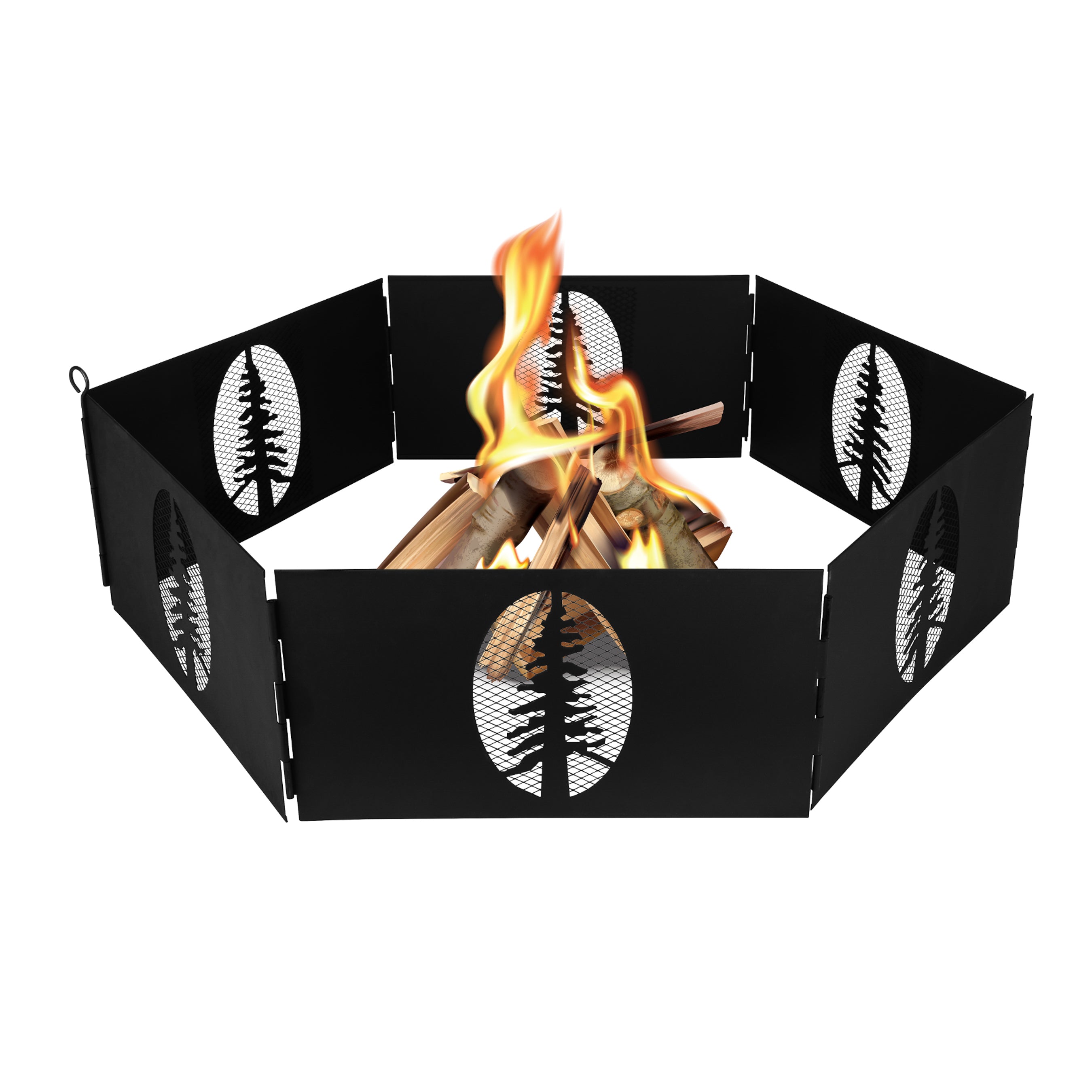 Camco Portable 27 x 8.5" Outdoor Campfire Ring with Bag for Wood Burning Fires