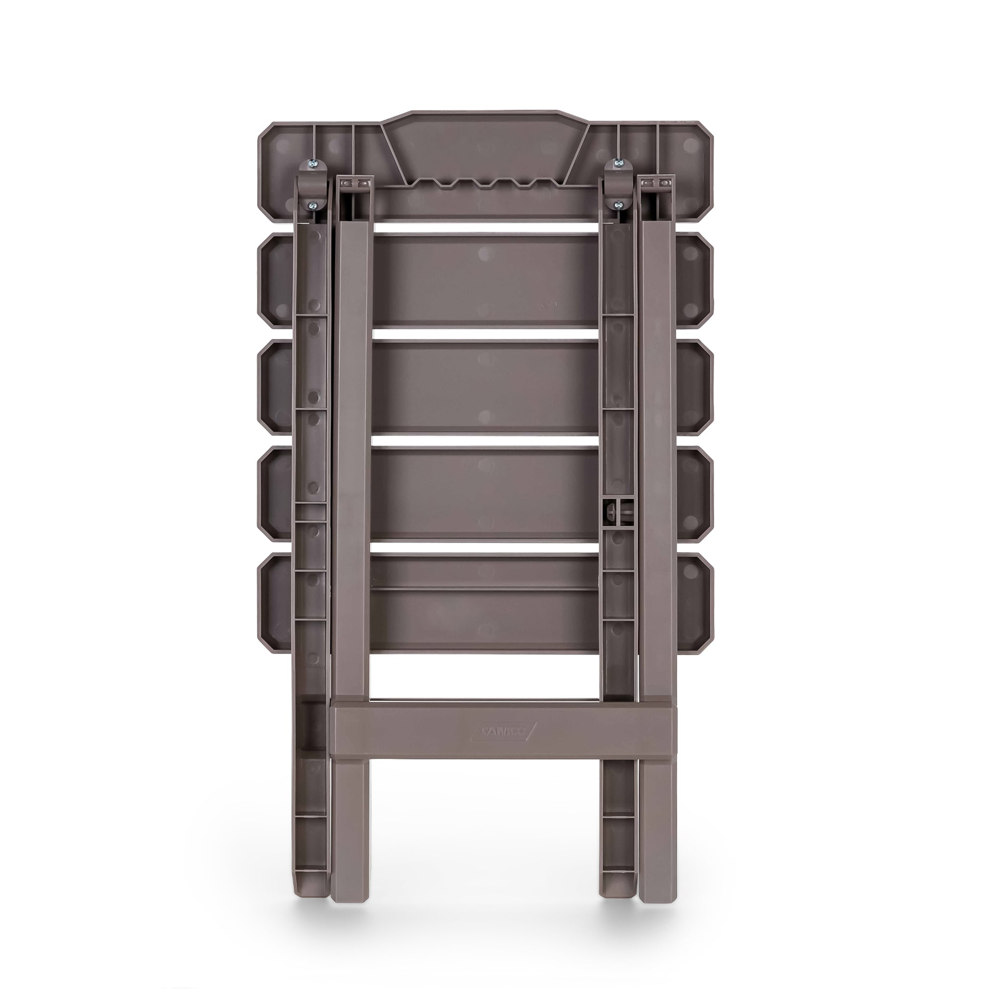 Camco Adirondack Portable Outdoor Camping Plastic Side Table, Taupe (Open Box)