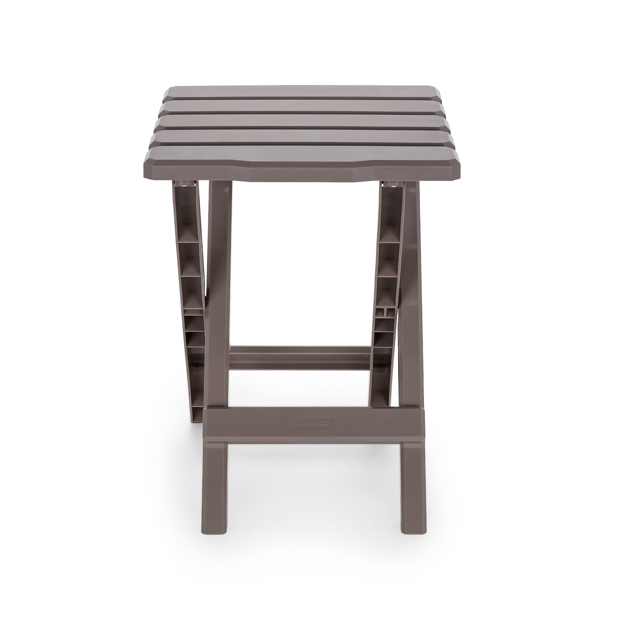 Camco Adirondack Portable Outdoor Camping Plastic Folding Side Table,Taupe(Used)