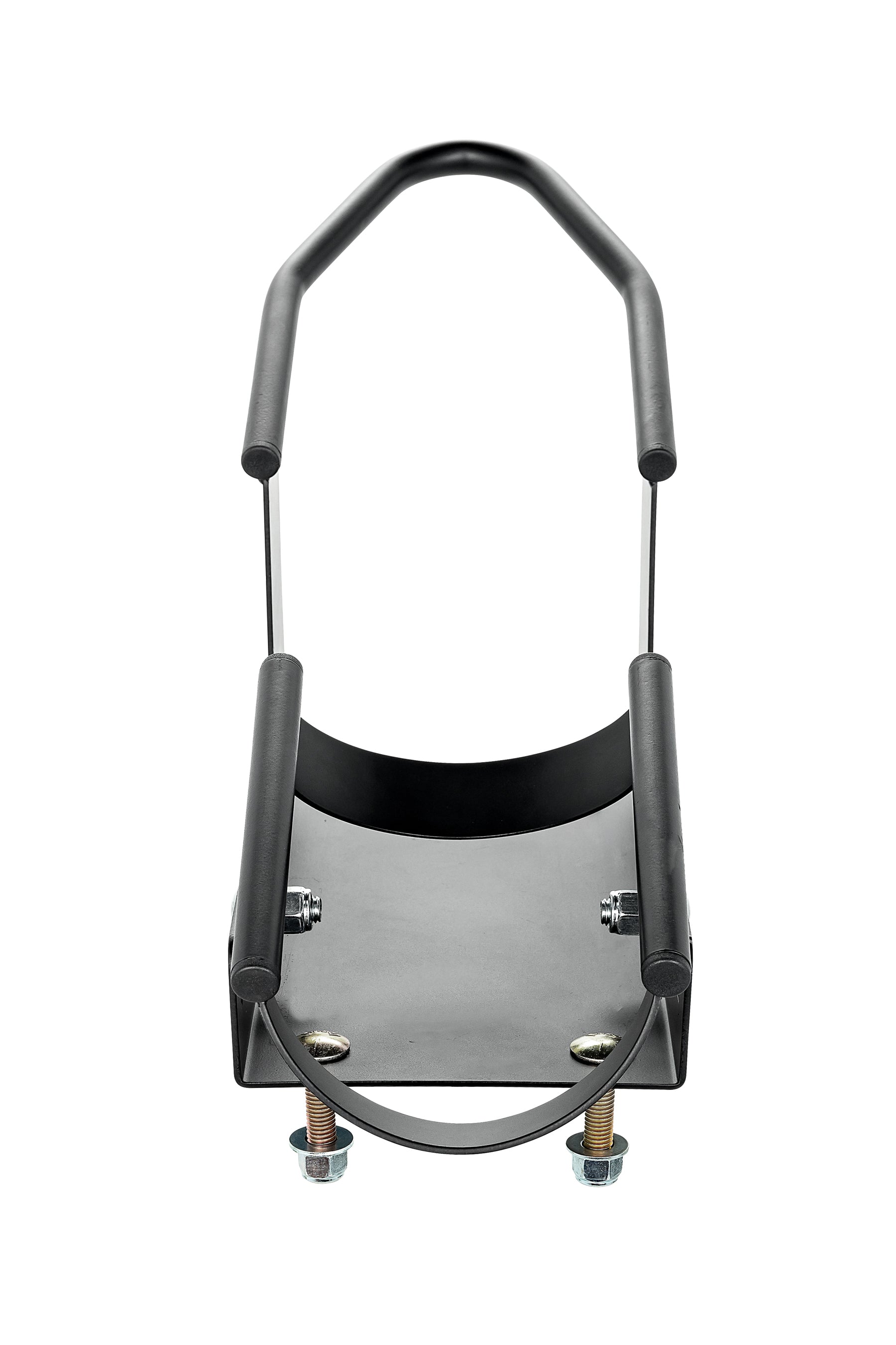 Camco Motorcycle Wheel Chock Mount with Handlebar Straps & Universal Tire Fit