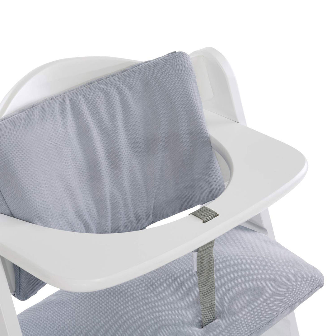 hauck Alpha+/Beta+ High Chair Tray Table, White & Deluxe Seat Cushion Pad, Grey - VMInnovations