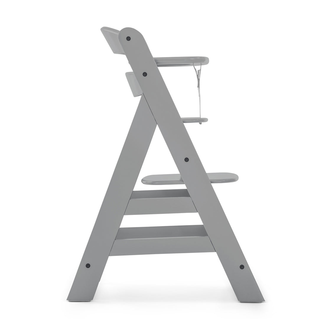Hauck Alpha+ Wooden High Chair with Tray and Safety Bar, Grey - VMInnovations