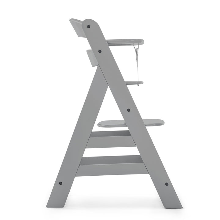 Hauck Alpha+ Wooden High Chair with Tray and Safety Bar, Grey - VMInnovations