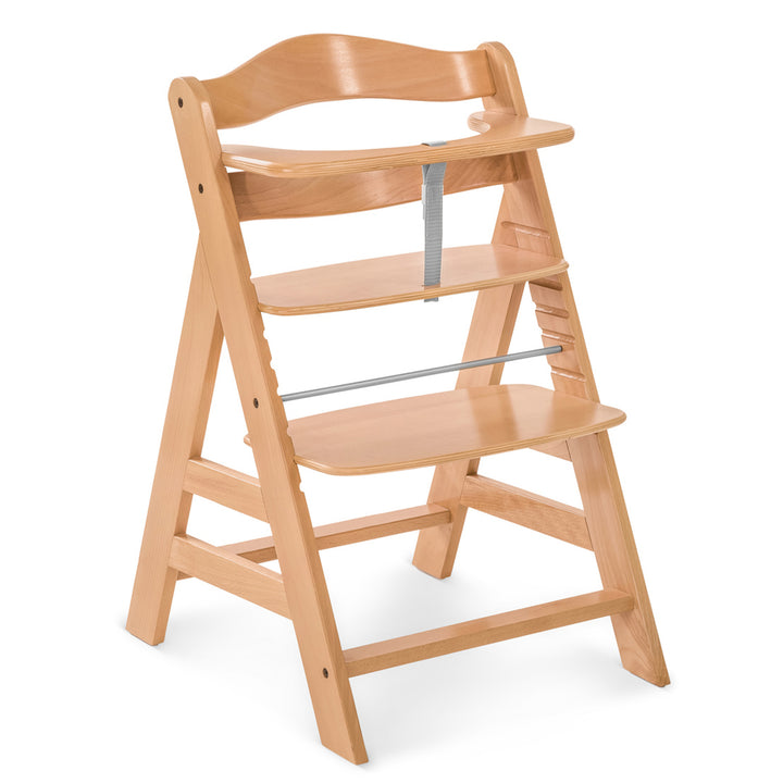 hauck Alpha+ Grow Along Wooden High Chair w/Grey Tray Table & Deluxe Cushion - VMInnovations