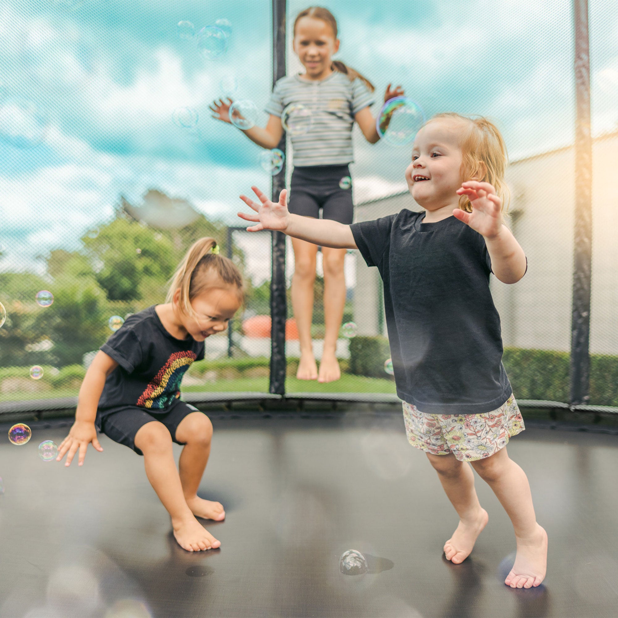 ALLSTAR 12' Trampoline for Kids Outdoor Backyard Play Equipment w/ Net & Ladder - VMInnovations