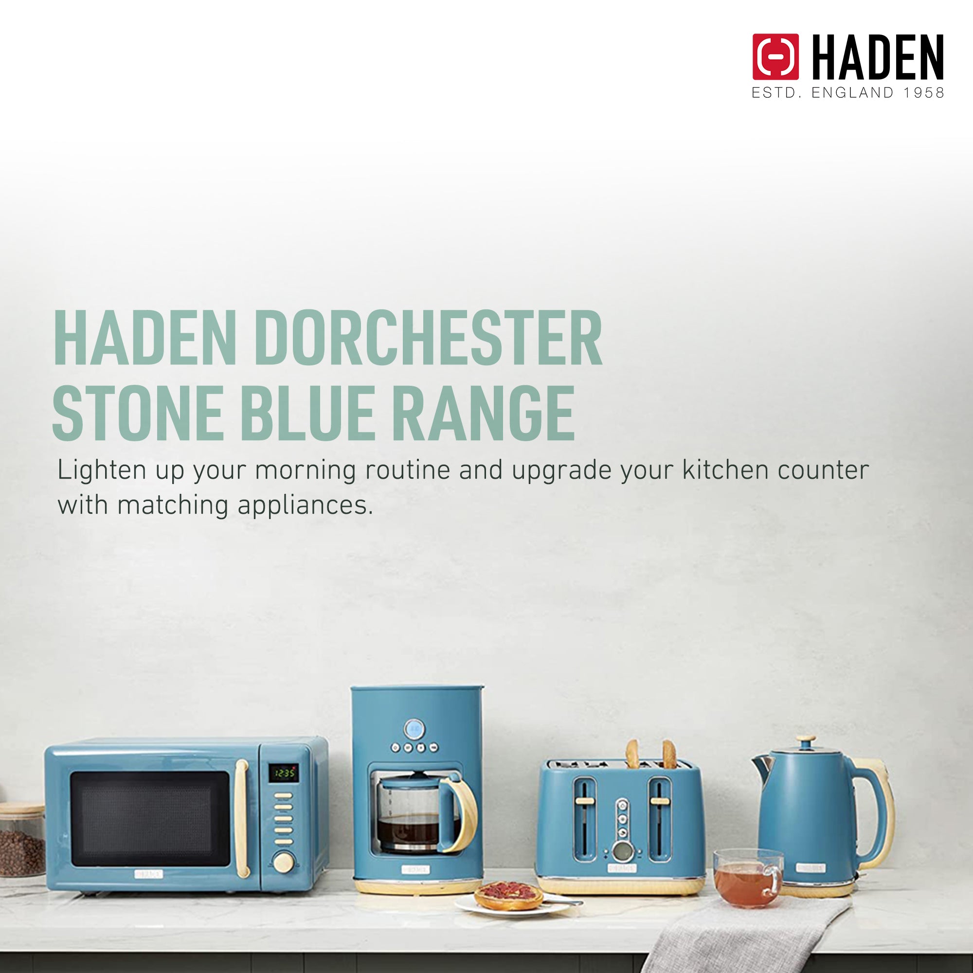 Dorchester 700W Over the Range Compact Home Microwave, Stone Blue (Open Box) - VMInnovations