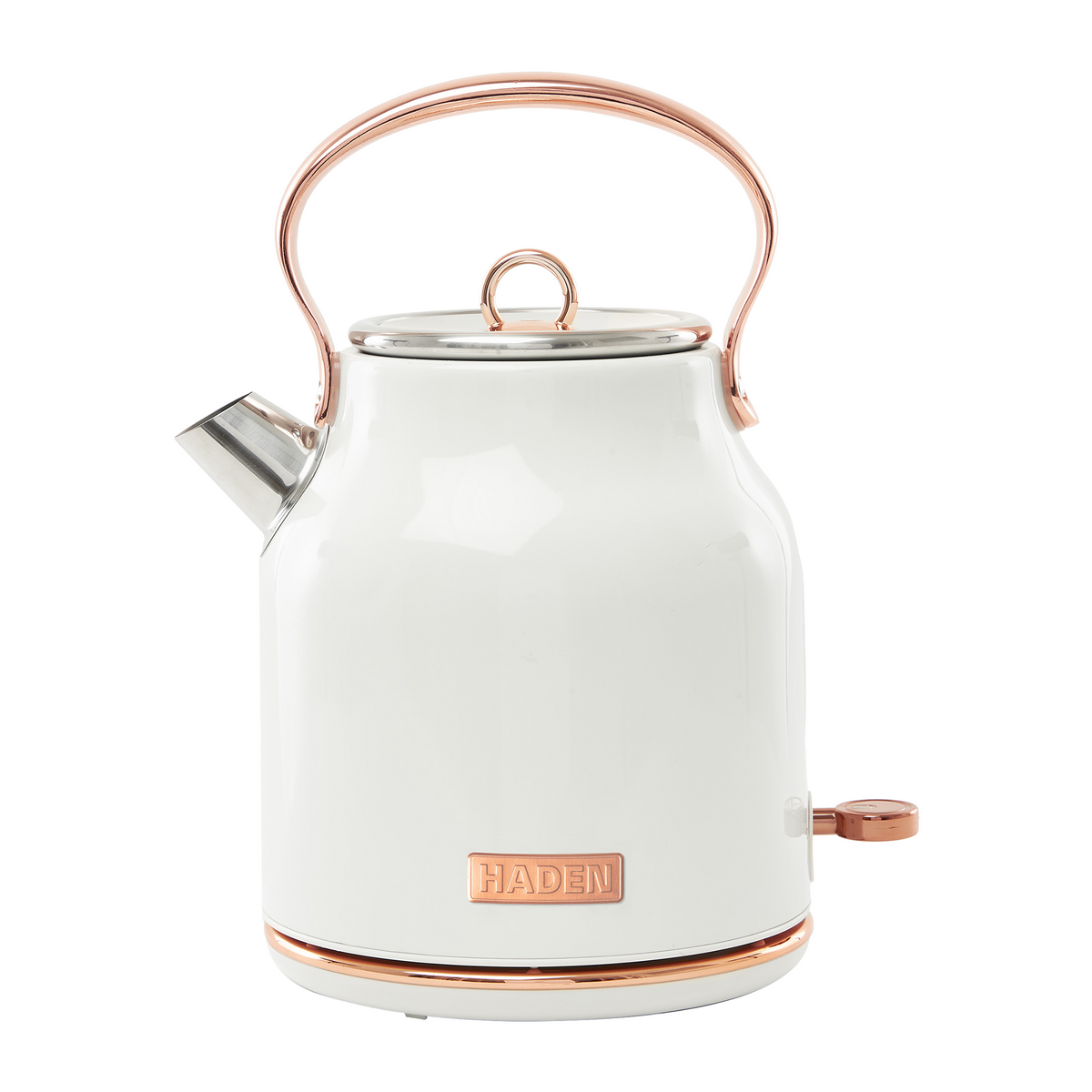 Haden Heritage 1.7L Stainless Steel Retro Electric Kettle, Ivory/Copper (Used) - VMInnovations
