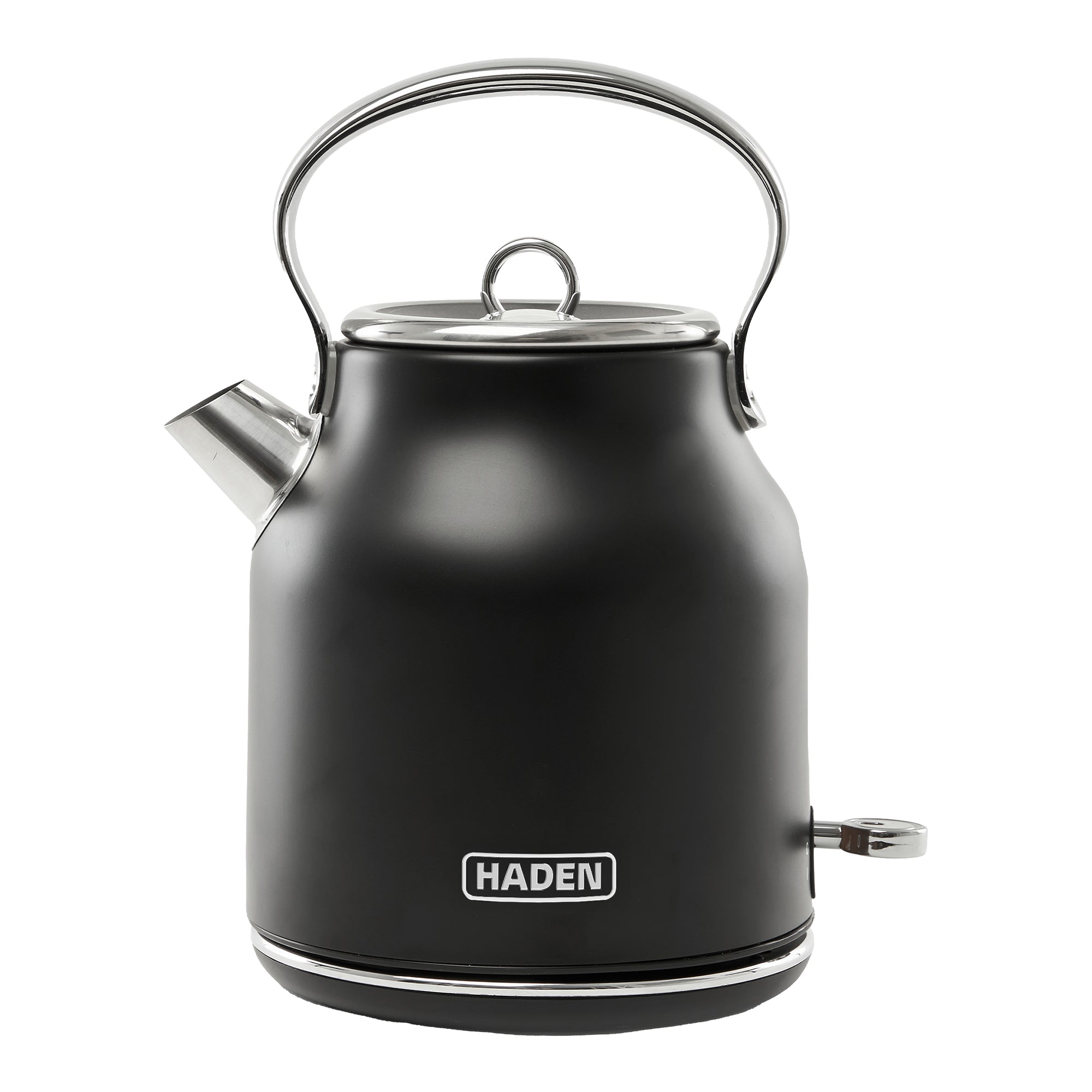 Haden Heritage 1.7 Liter Stainless Steel Electric Water Kettle, Black & Chrome - VMInnovations