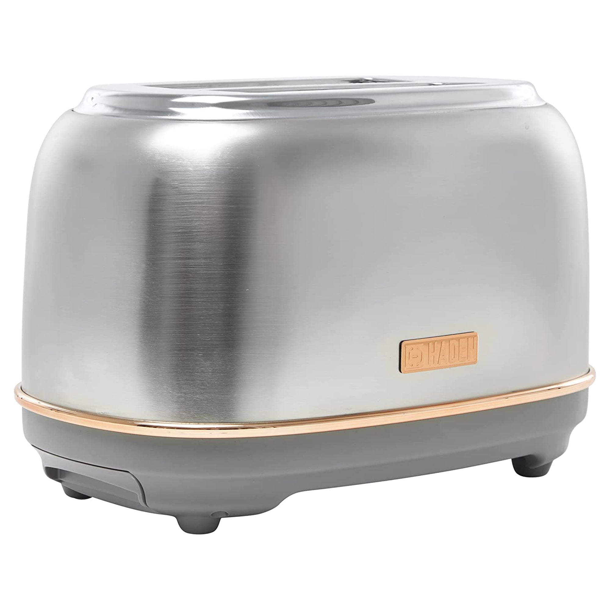 Haden 2 Slice Wide Slot Toaster w/Removable Crumb Tray, Steel/Copper(Open Box) - VMInnovations