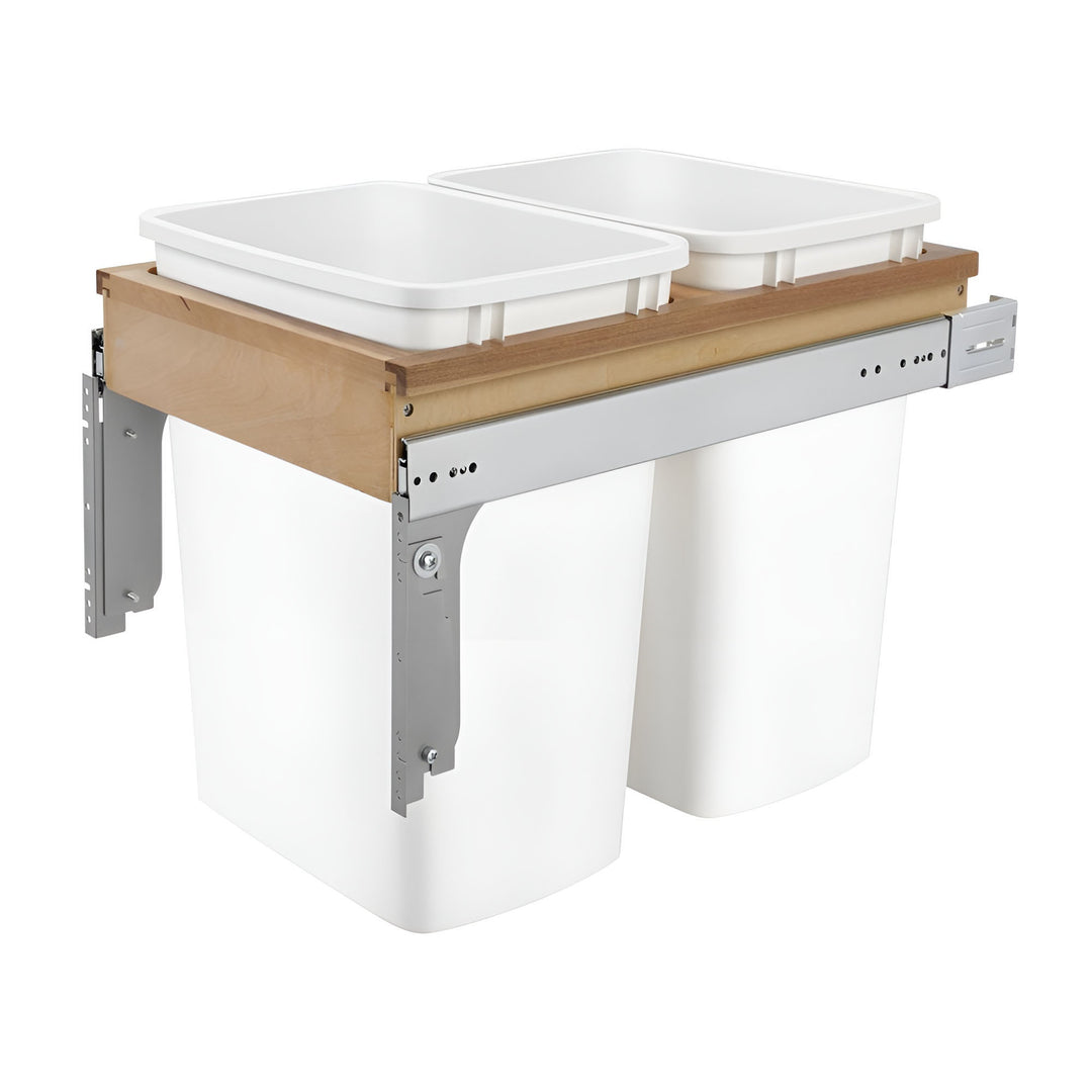 Rev-A-Shelf Pullout Trash Cans, Full-Height Cabinet, 50 qt.,4WCTM-1850DM2-419-FL - VMInnovations