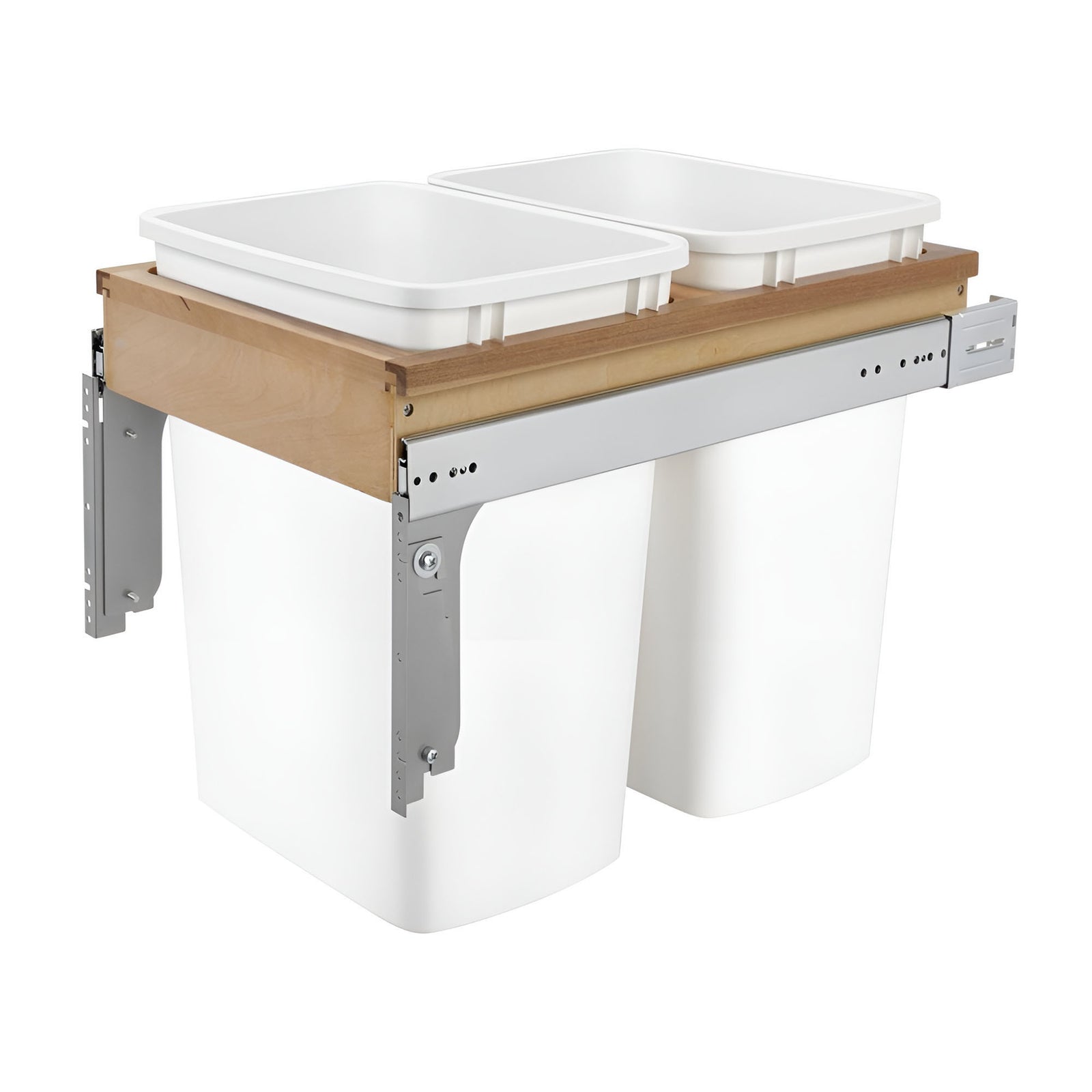 Rev-A-Shelf Pullout Trash Cans, Full-Height Cabinet, 50 qt.,4WCTM-1850DM2-419-FL - VMInnovations