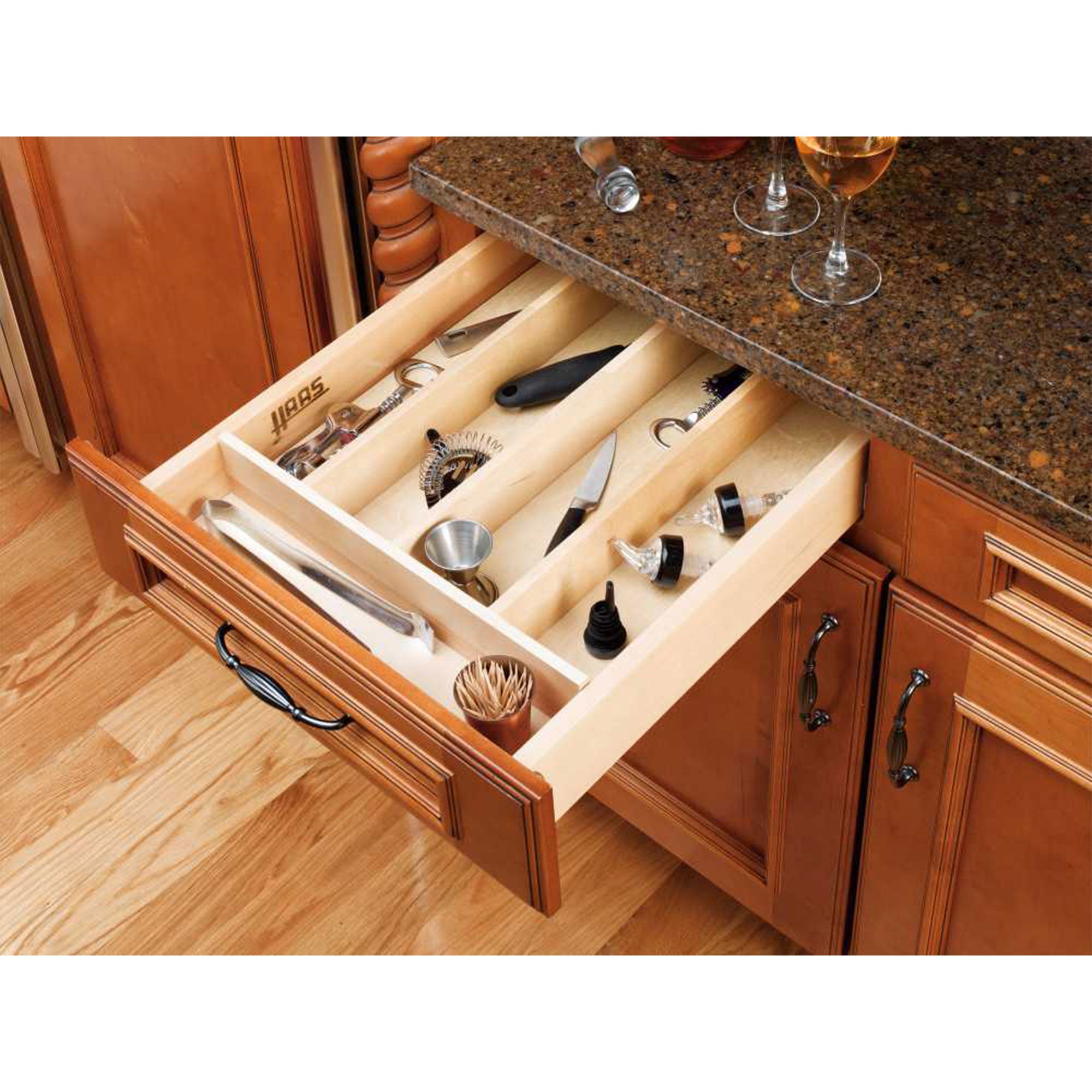 Rev-A-Shelf Wood Trim to Fit Drawer Organizer Insert, 18.46"W x 21.97"D, 4WUT-1 - VMInnovations