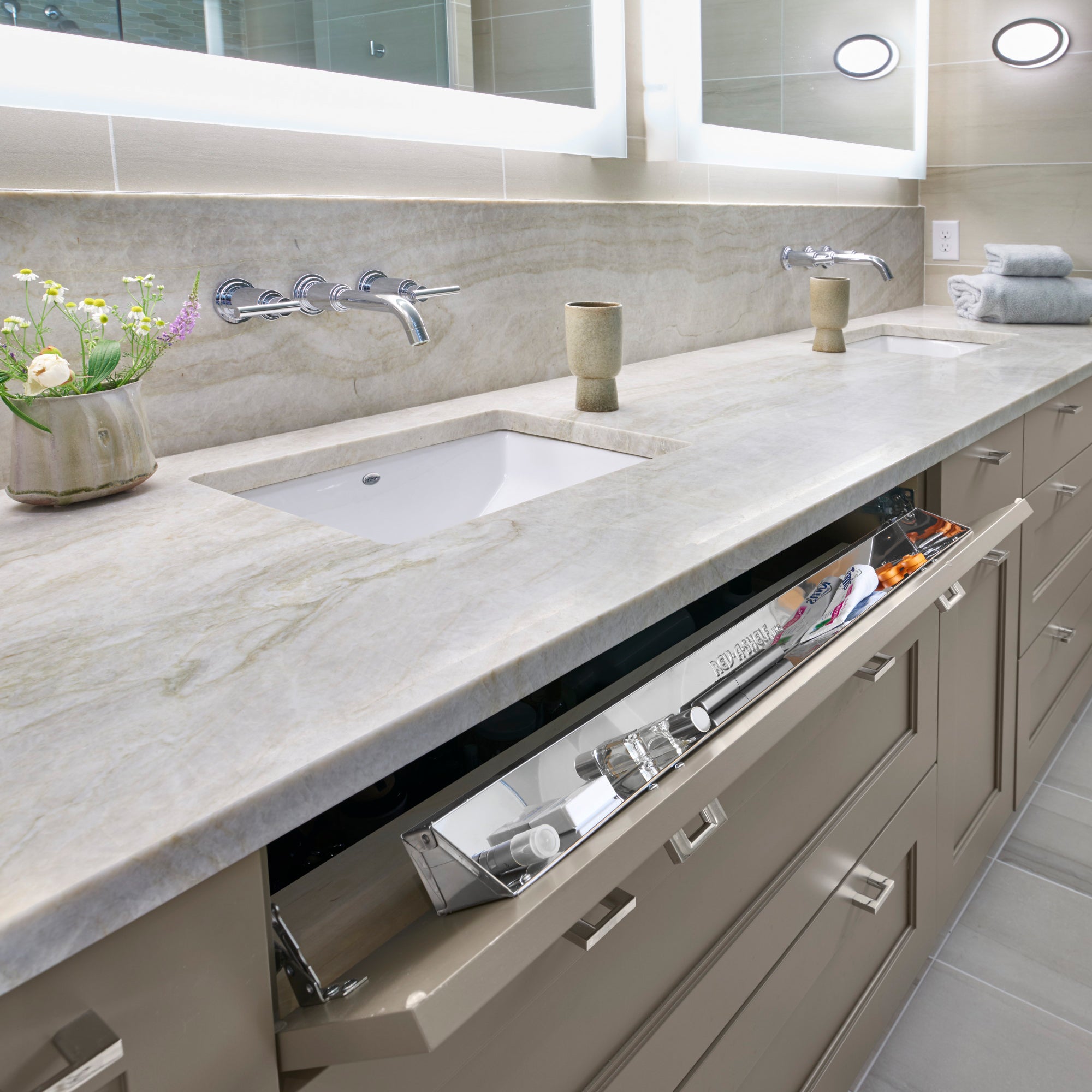 Rev-A-Shelf 25" Tip Out Tray for Sink Base Cabinet w/Soft-Close 6581-25SC-52 - VMInnovations