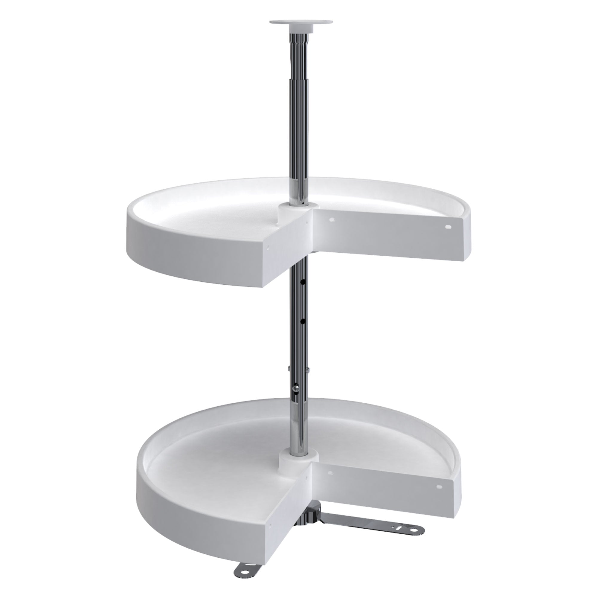 Rev-A-Shelf 18'' Lazy Susan Pie-Cut Polymer Two-Shelf, White, LD-2942-18-11-1 - VMInnovations