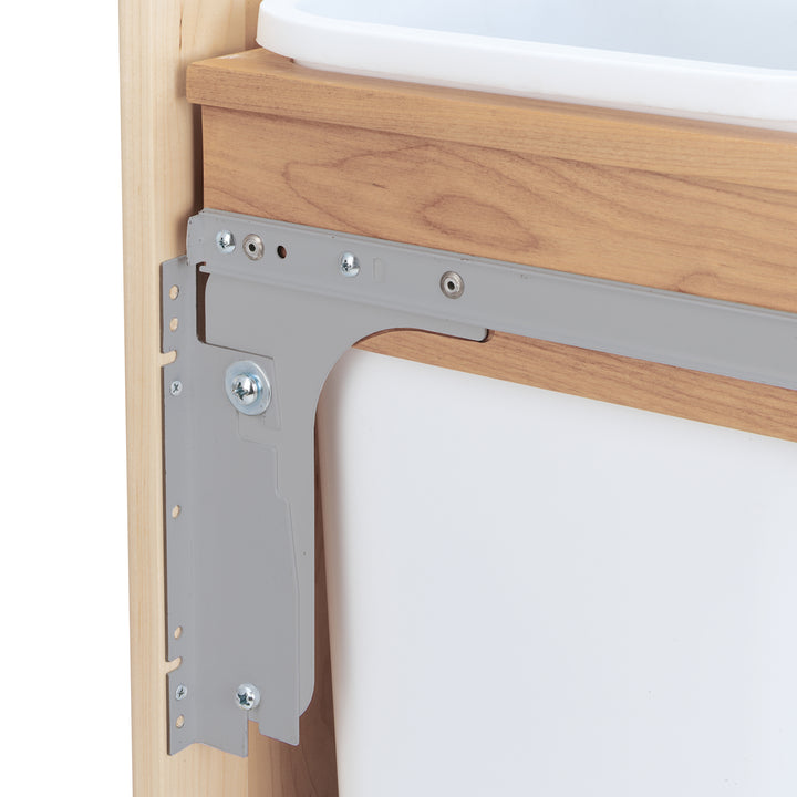 Rev-A-Shelf Double Pullout Top Mount Trash Cans 35 qt., White, 4WCTM-18DM2-162