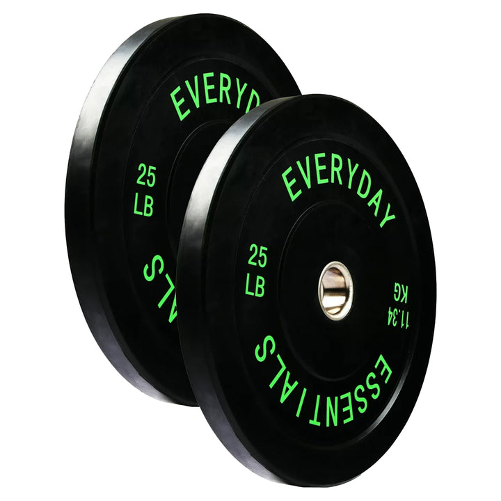 BalanceFrom Everyday Essentials 25 Pound Olympic Weight Plate, 1 Pair, Black - VMInnovations