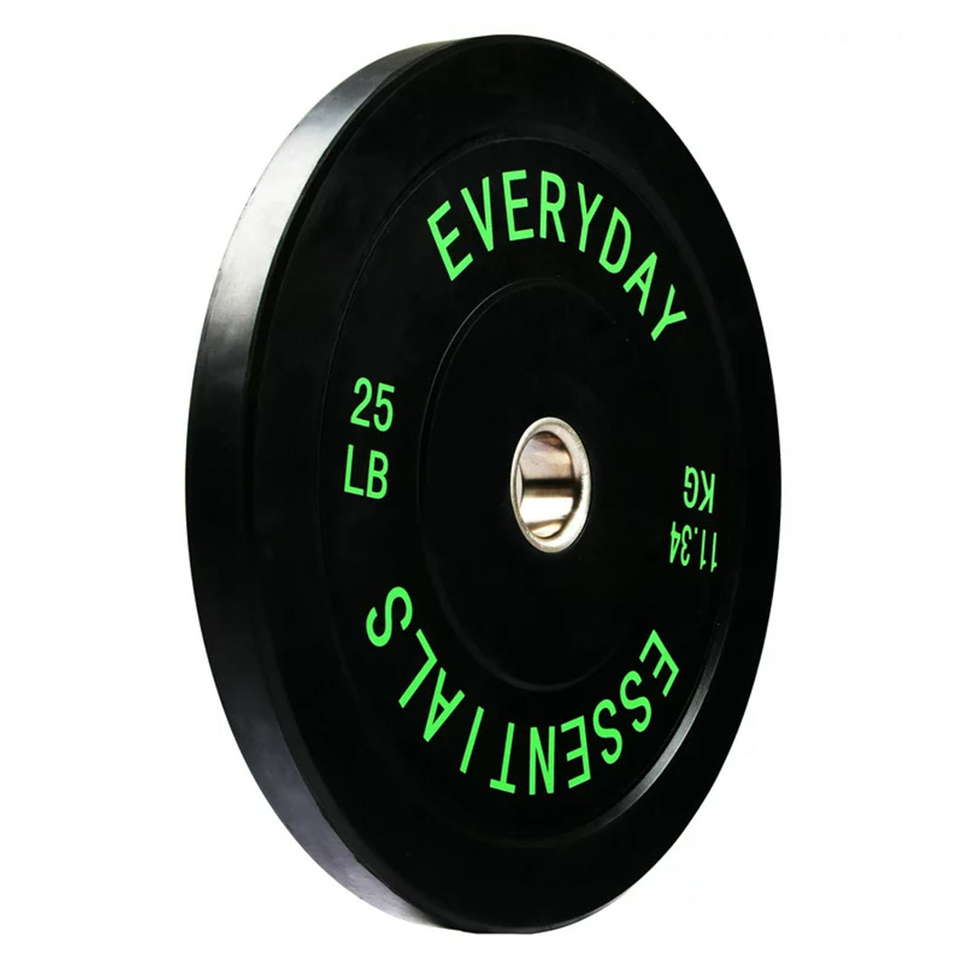 BalanceFrom Everyday Essentials 25 Pound Olympic Weight Plate, 1 Pair, Black - VMInnovations