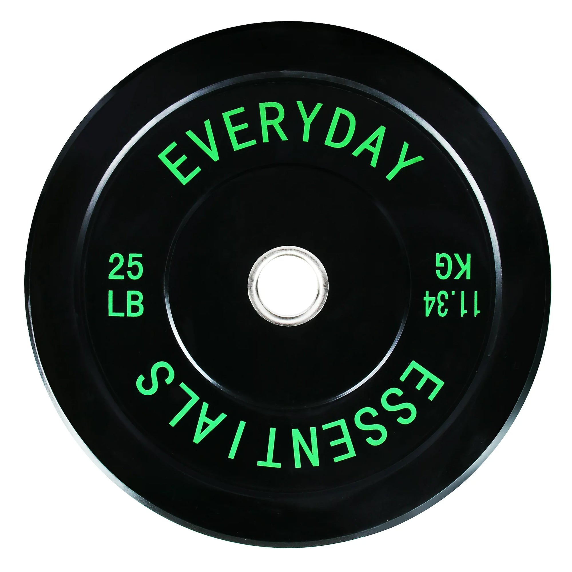 BalanceFrom Everyday Essentials 25 Pound Olympic Weight Plate, 1 Pair, Black - VMInnovations
