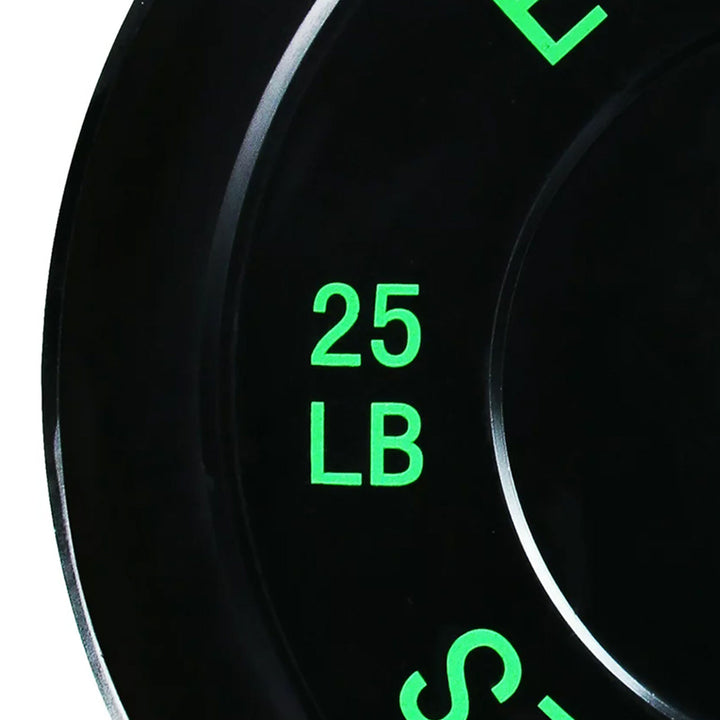 BalanceFrom Everyday Essentials 25 Pound Olympic Weight Plate, 1 Pair, Black - VMInnovations