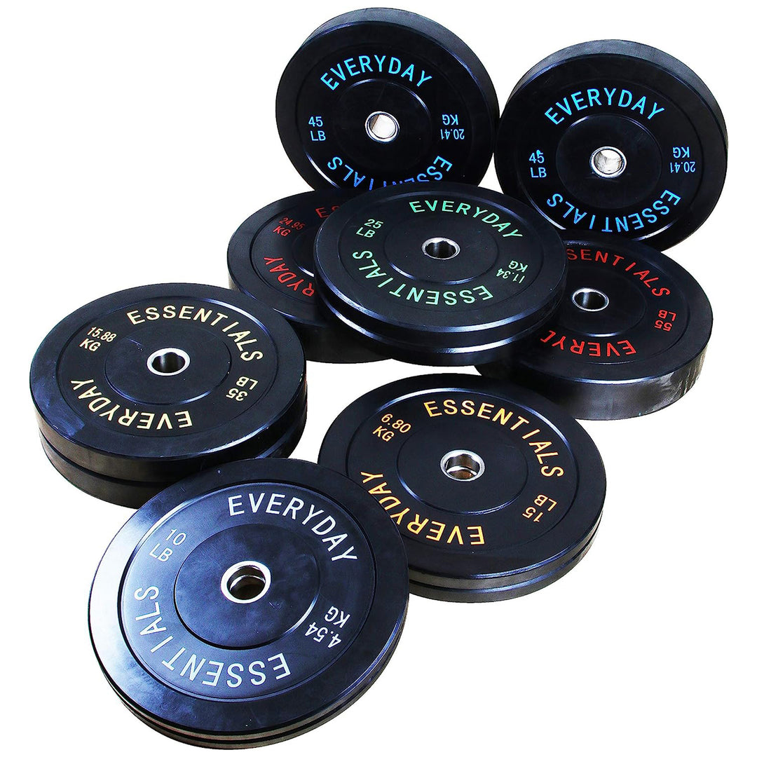 BalanceFrom Everyday Essentials 45 Pound Olympic Weight Plate, 1 Pair, Black - VMInnovations