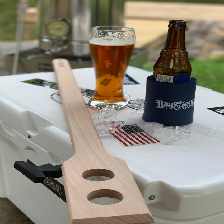 Bayou Classic 35.5 Inch Beech Wooden Mash Paddle with Beveled End and Mash Holes - VMInnovations