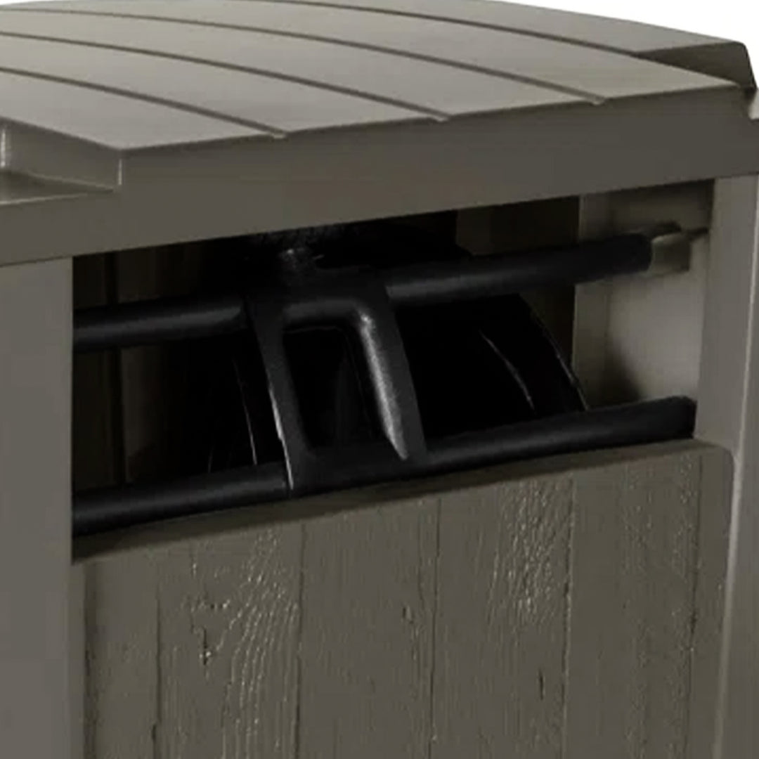 Suncast Farmington Hideaway Garden Hose Storage Pot Container, Stoney (2 Pack) - VMInnovations