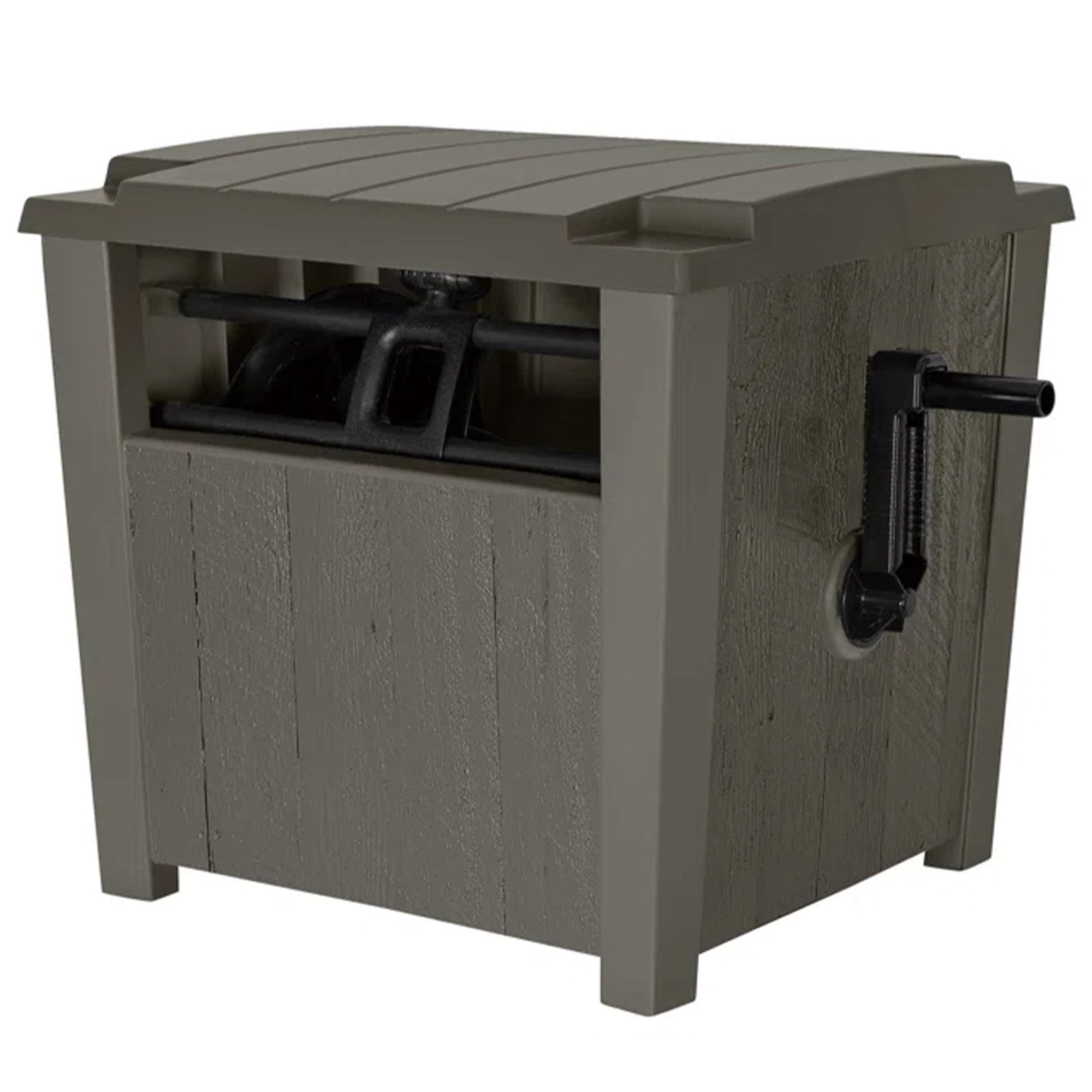 Suncast Farmington Hideaway Garden Hose Storage Pot Container, Stoney (4 Pack) - VMInnovations