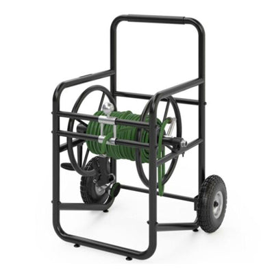Suncast Professional Portable 200' Garden Hose Reel Wheeled Cart, Black (2 Pack)