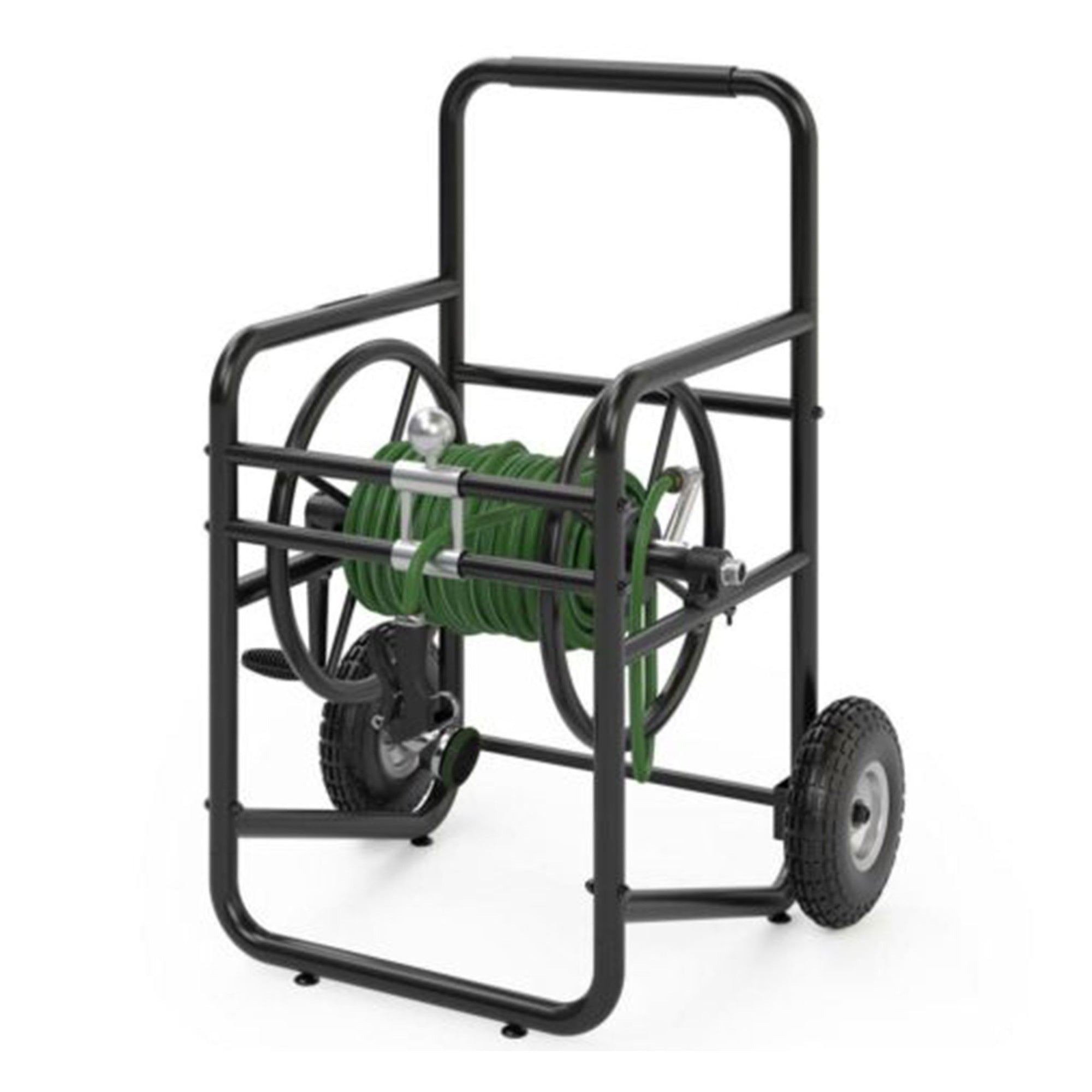 Suncast Professional Portable 200' Garden Hose Reel Wheeled Cart, Black (3 Pack)