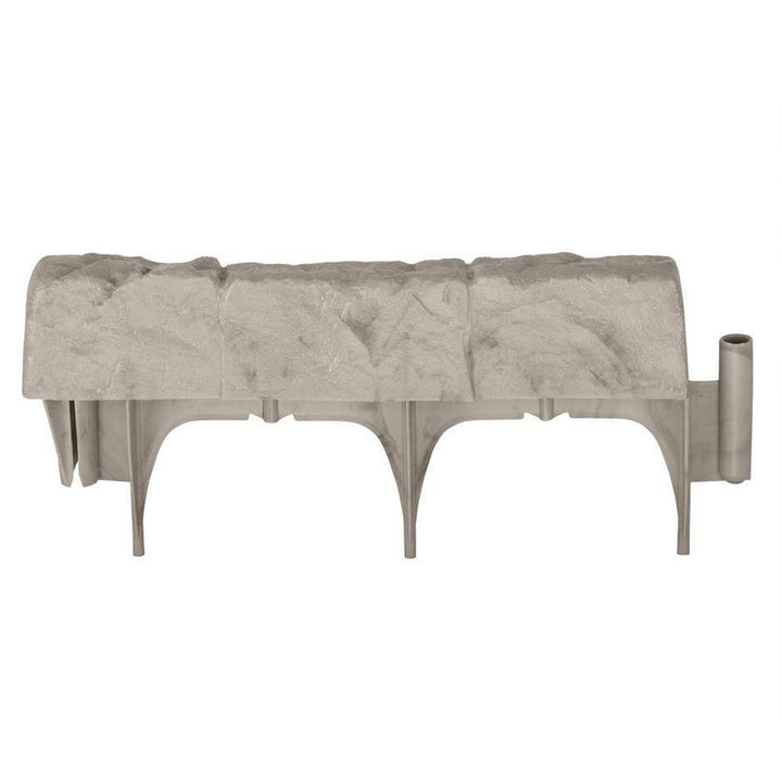 Suncast 12 Inch Landscape Design Decorative Natural Stone Edging, Gray (12 Pack) - VMInnovations