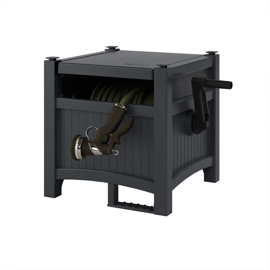 Suncast Hideaway 100 Ft Garden Hose Reel for 5/8 Inch Hoses, Cyberspace (3 Pack) - VMInnovations