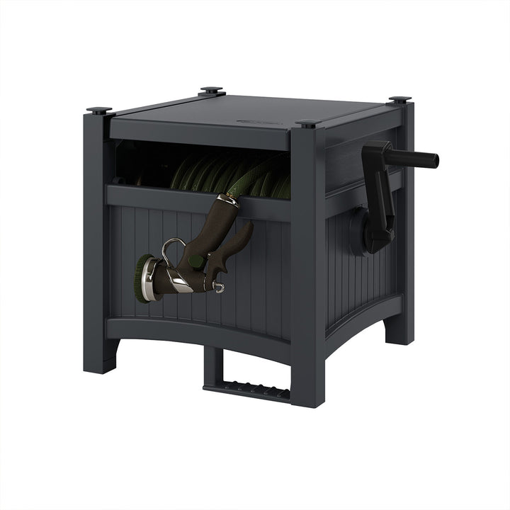 Suncast Hideaway 100 Ft Garden Hose Reel for 5/8 Inch Hoses, Cyberspace (3 Pack) - VMInnovations