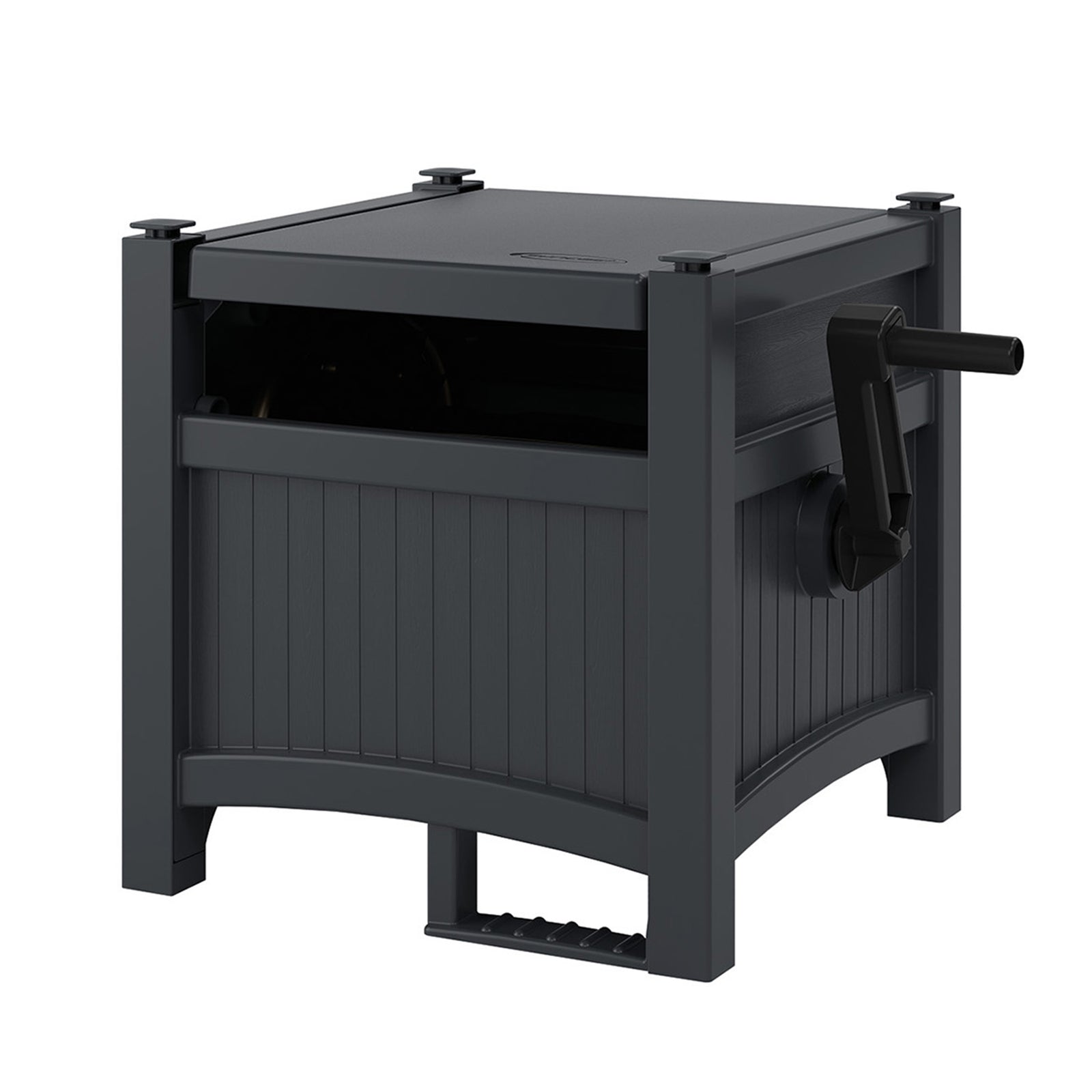 Suncast Hideaway 100 Ft Garden Hose Reel for 5/8 Inch Hoses, Cyberspace (4 Pack) - VMInnovations