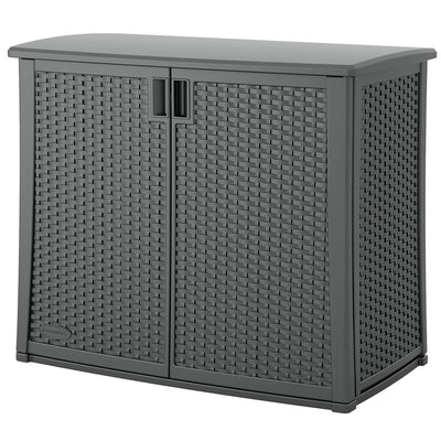 Suncast Lockable Outdoor Cabinet Deck Storage Box w/ Adjustable Shelf (3 Pack)
