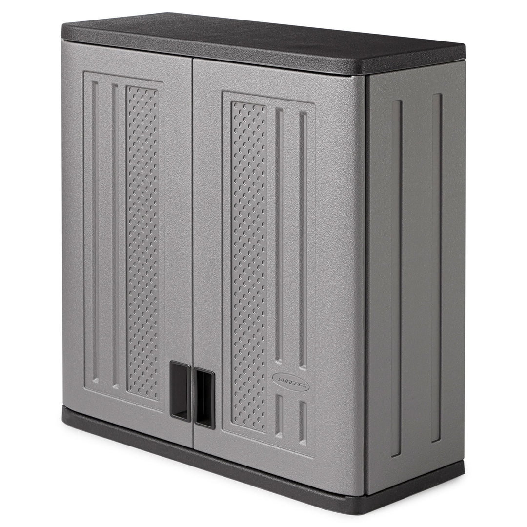 Suncast Single Shelf Garage Wall Cabinet with Wall Mounted Hand Tool Organizer - VMInnovations