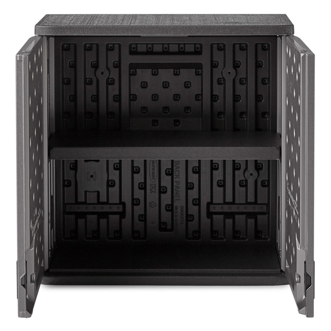 Suncast Single Shelf Garage Wall Cabinet with Wall Mounted Hand Tool Organizer - VMInnovations