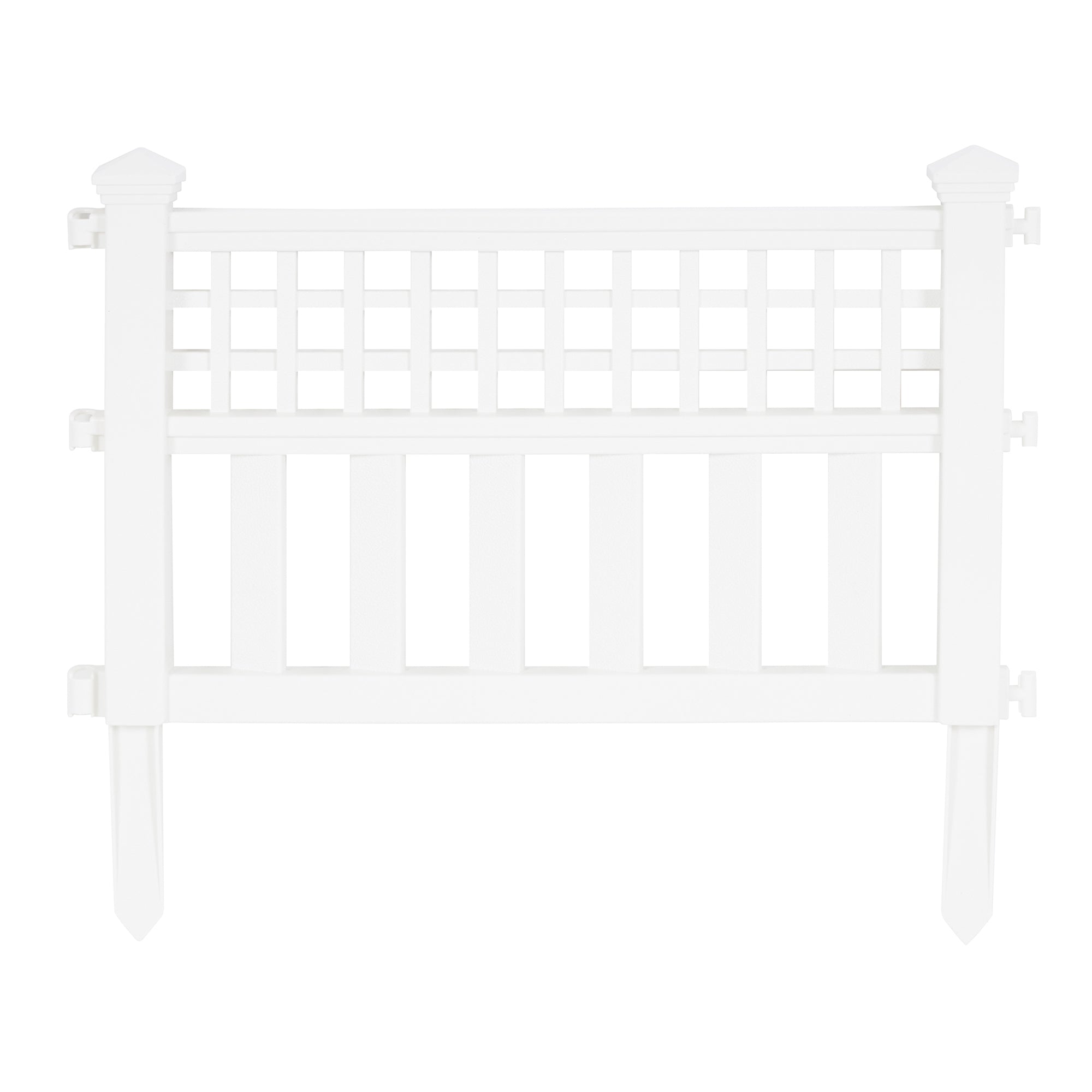 Suncast Grand View 14.5 x 24 Inch Garden Border Fence Panel, White (12 Pack) - VMInnovations