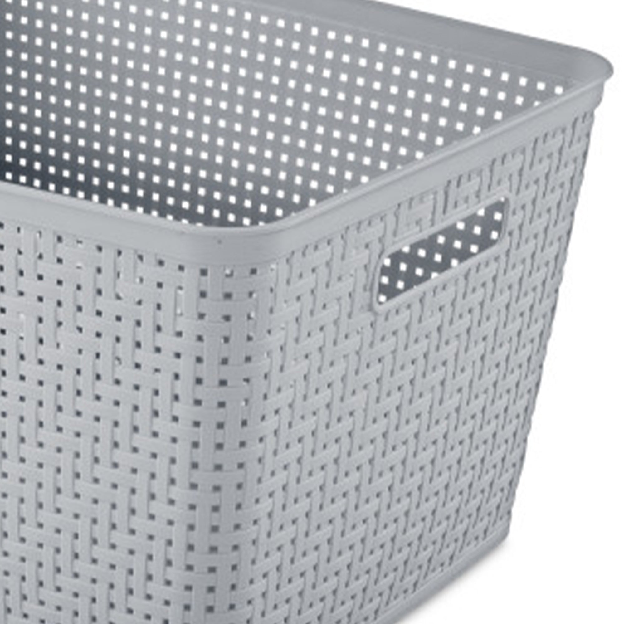 Sterilite 14"Lx8"H Woven Rectangular Tall Basket for Home Organization (18 Pack)