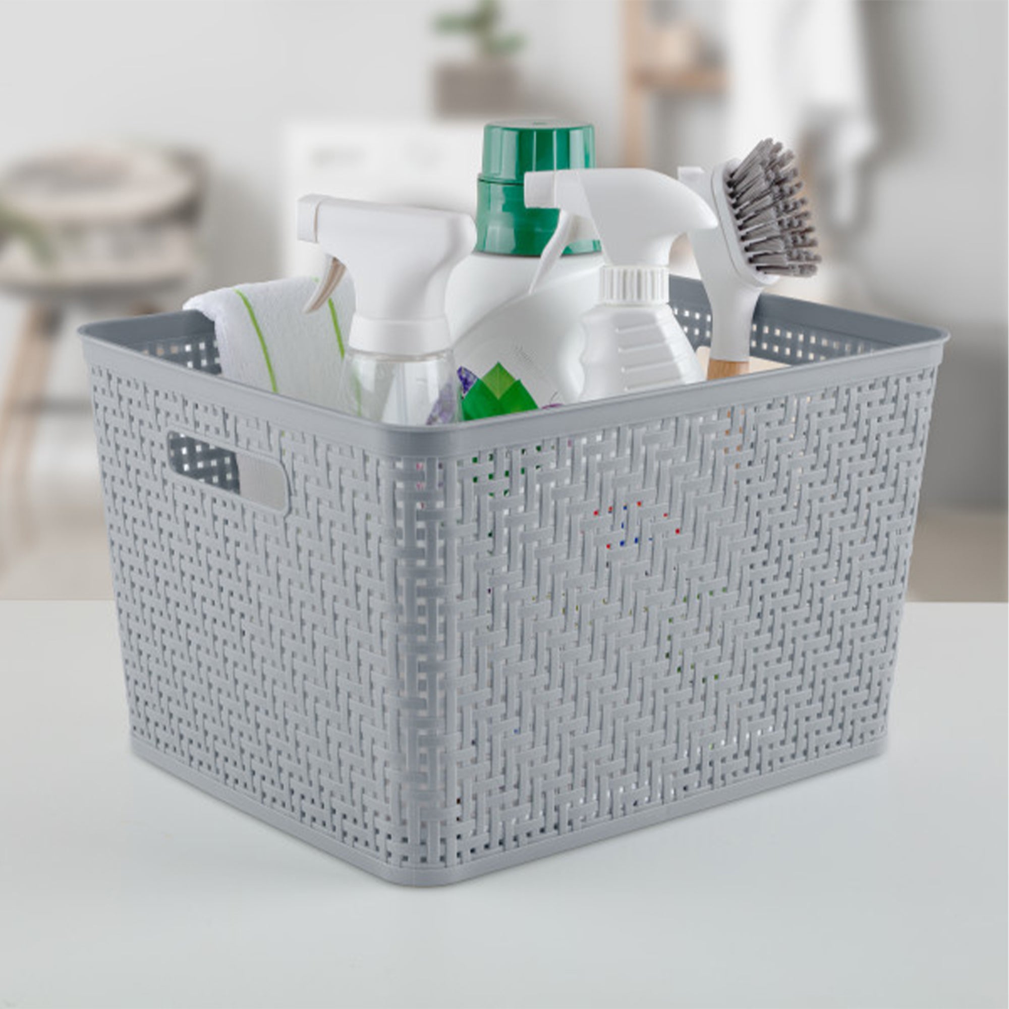 Sterilite 14"Lx8"H Woven Rectangular Tall Basket for Home Organization (24 Pack) - VMInnovations