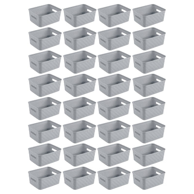 Sterilite 10x8x4.25 In Rectangular Short Basket for Home Organization (32 Pack)