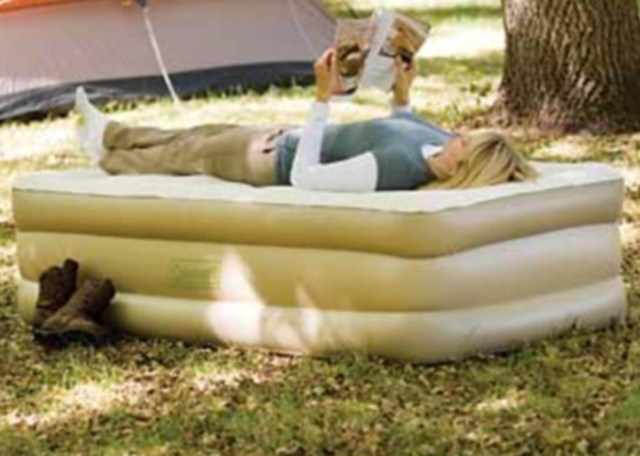 Coleman Double High Air Bed Mattress w/ Wrap 'N' Roll Storage | Queen (Used)