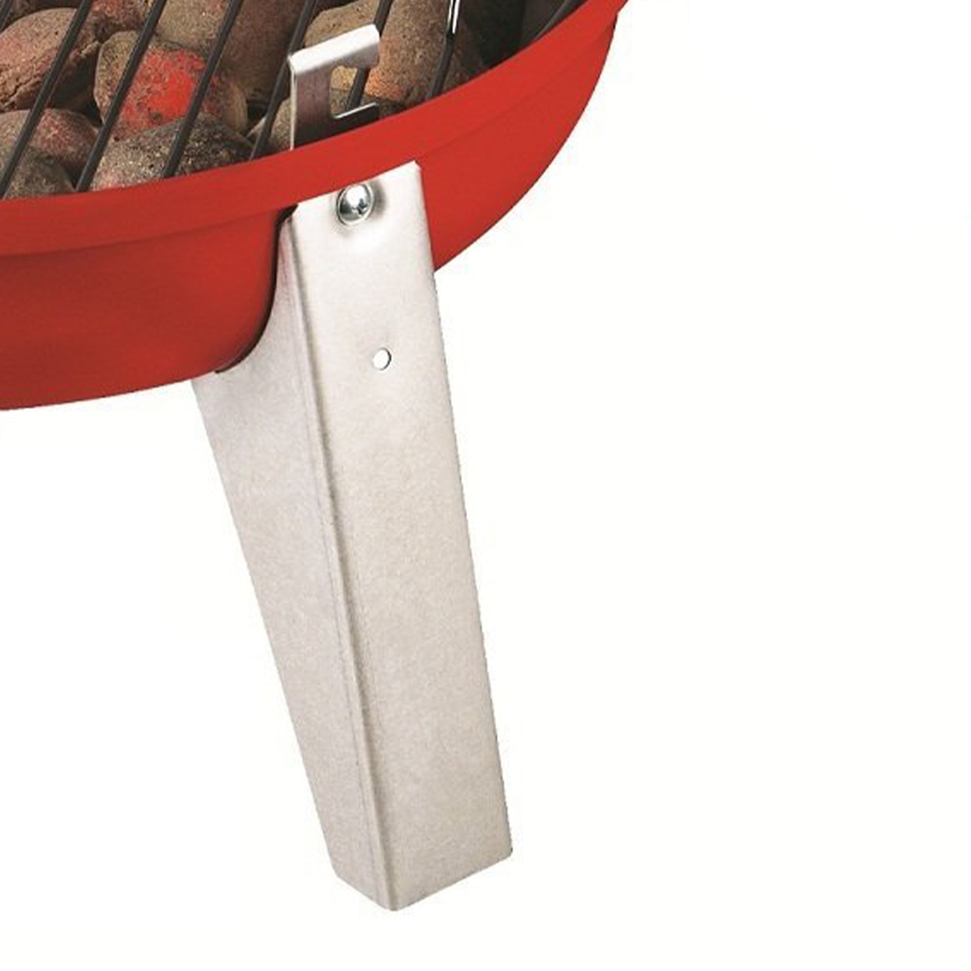 Americana Wherever Grill Dual-Fuel Portable Electric and Charcoal BBQ Grill, Red - VMInnovations
