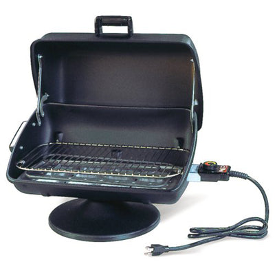 MECO Americana 1500W Portable Utility Tabletop Electric Pedestal Grill, Black