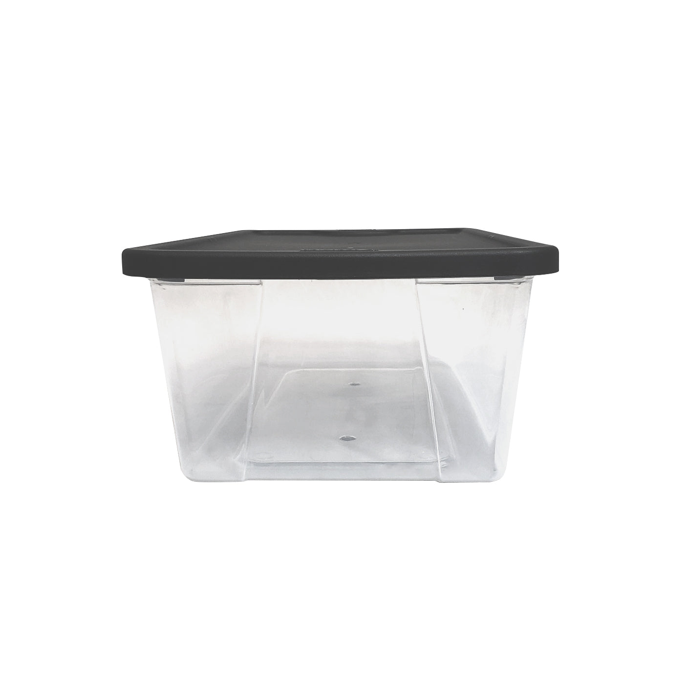 Homz Snaplock Extra Small 6-Quart Clear Storage Container Tote with Gray Lid