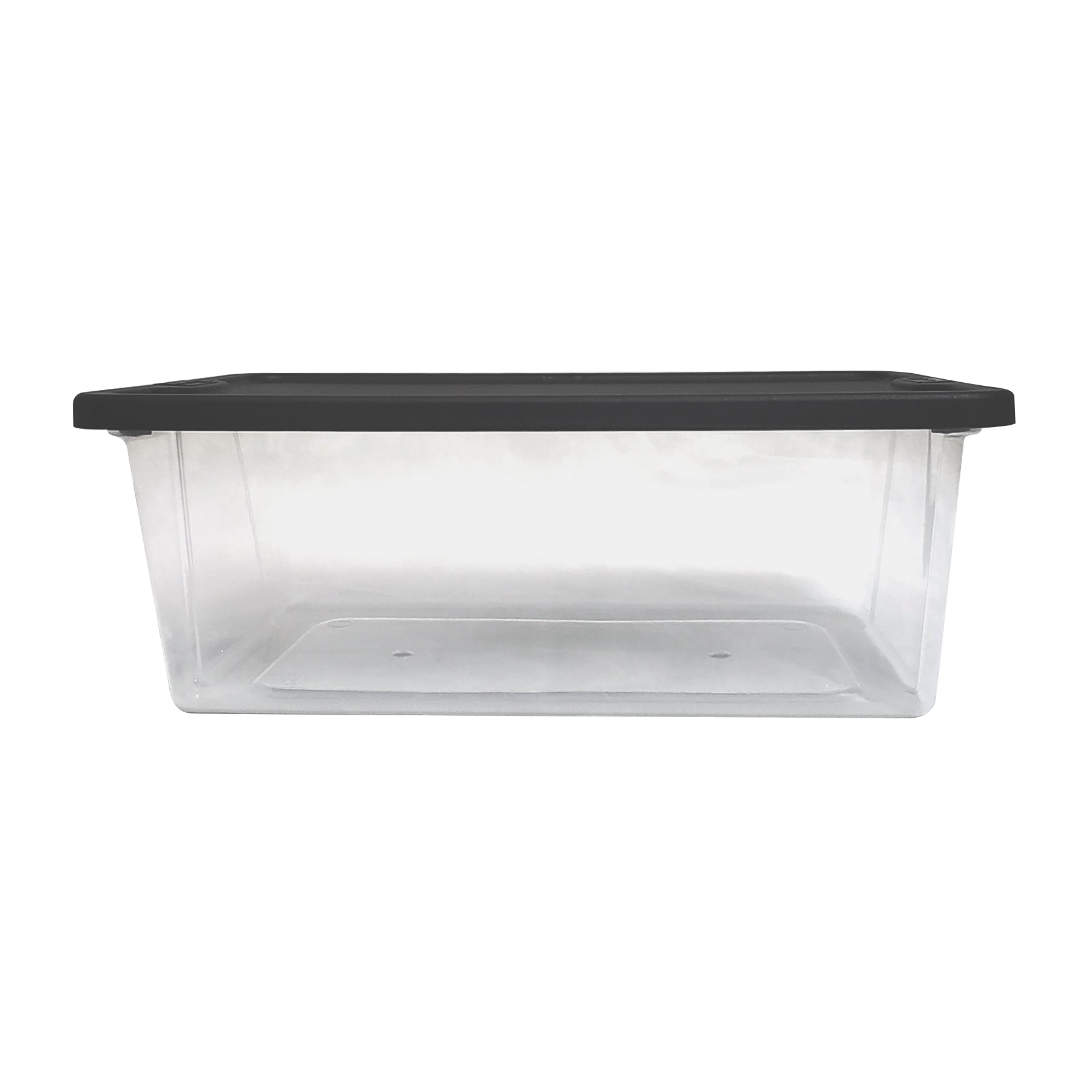 Homz Snaplock Extra Small 6-Quart Clear Storage Container w/ Gray Lid, 10 Pack
