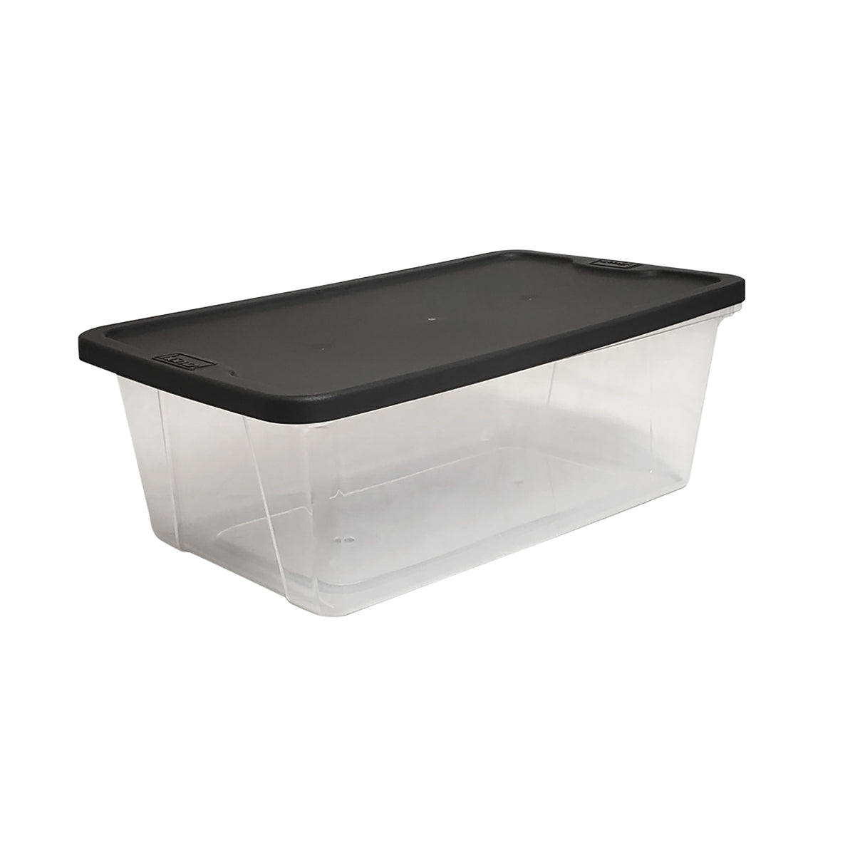 Homz Snaplock Extra Small 6-Quart Clear Storage Container w/ Gray Lid, 10 Pack