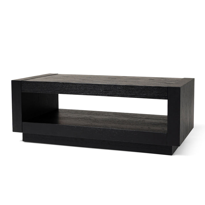 Maven Lane Artemis Contemporary Wooden Coffee Table in Refined Black Finish - VMInnovations