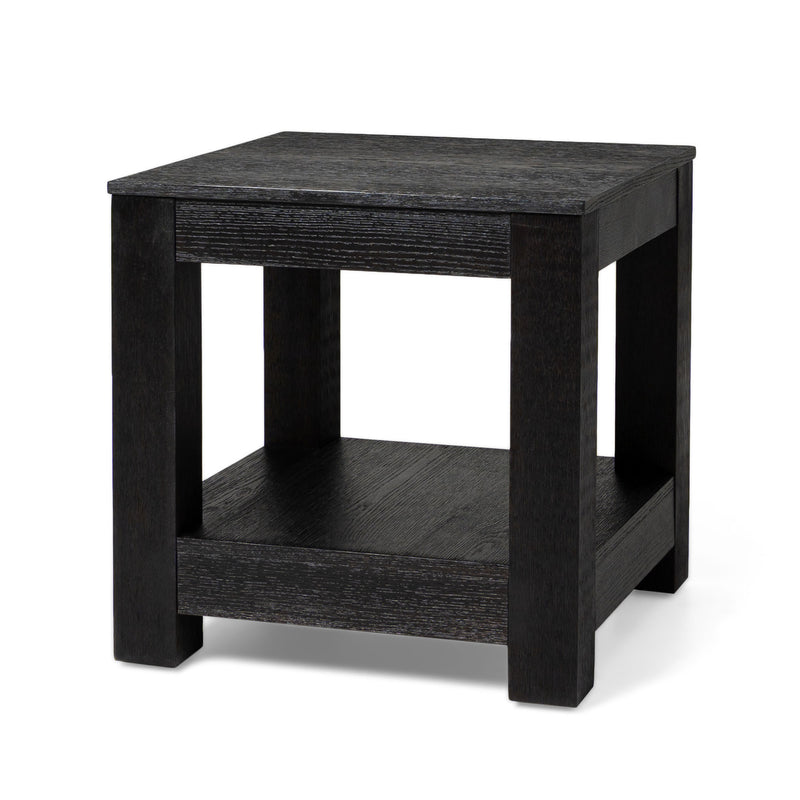 Maven Lane Paulo Wooden Side Table in Weathered Black Finish