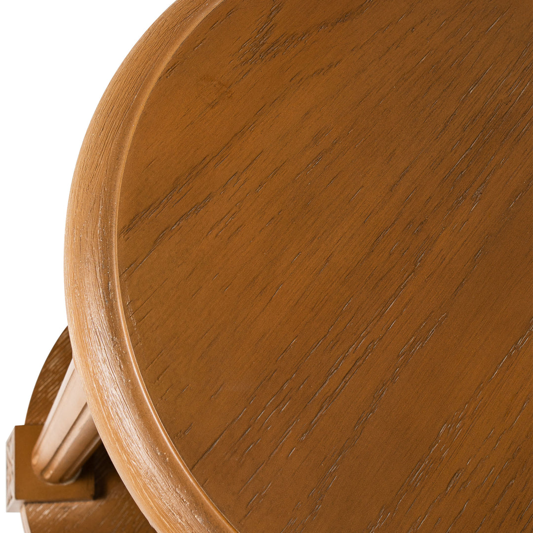 Maven Lane Pullman Traditional Round Wooden Side Table, Set of 3 - VMInnovations