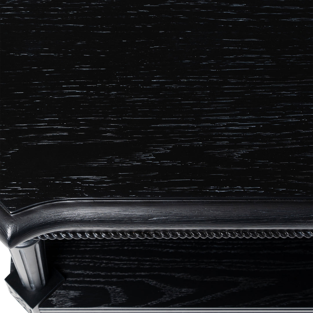 Maven Lane Pullman Traditional Square Wooden Coffee Table, Black, Set of 4 - VMInnovations